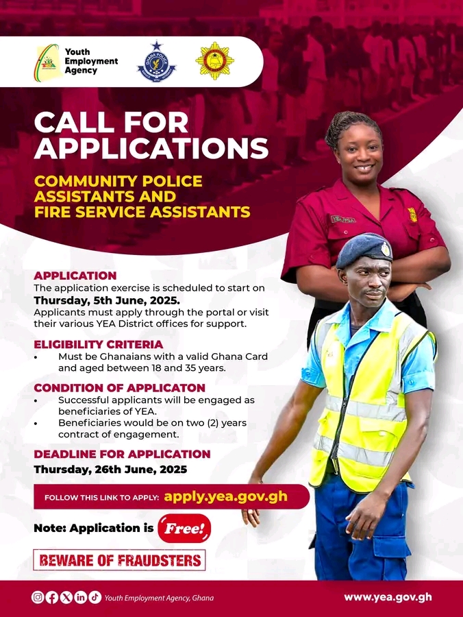 Apply now for YEA Police and Fire Assistants